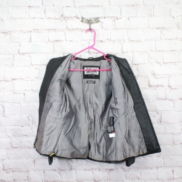 Pelle Studio Black Soft Leather Full Zipper Jacket Zip Size M - Picture 10 of 11